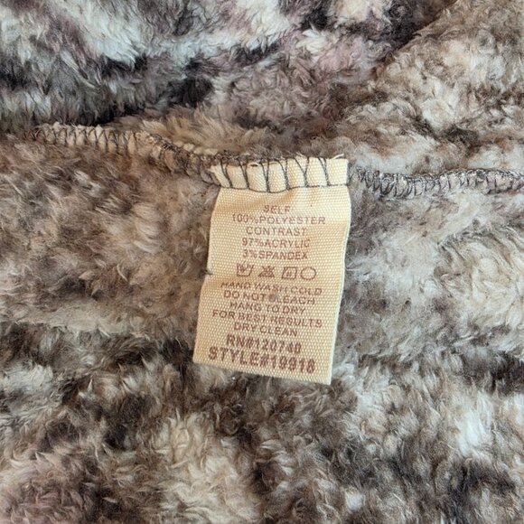 Mystree Hooded Plush Open Front Cardigan Jacket Neutral Mauve Taupe ONE SIZE - Picture 7 of 7